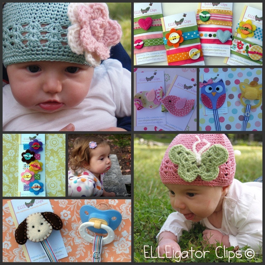 Cloe - Everyday Button Hair Clip Set / Girls Hair Clips / Button Hair Clips