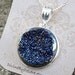 SALE...Midnight Blue Druzy Necklace...OOAK