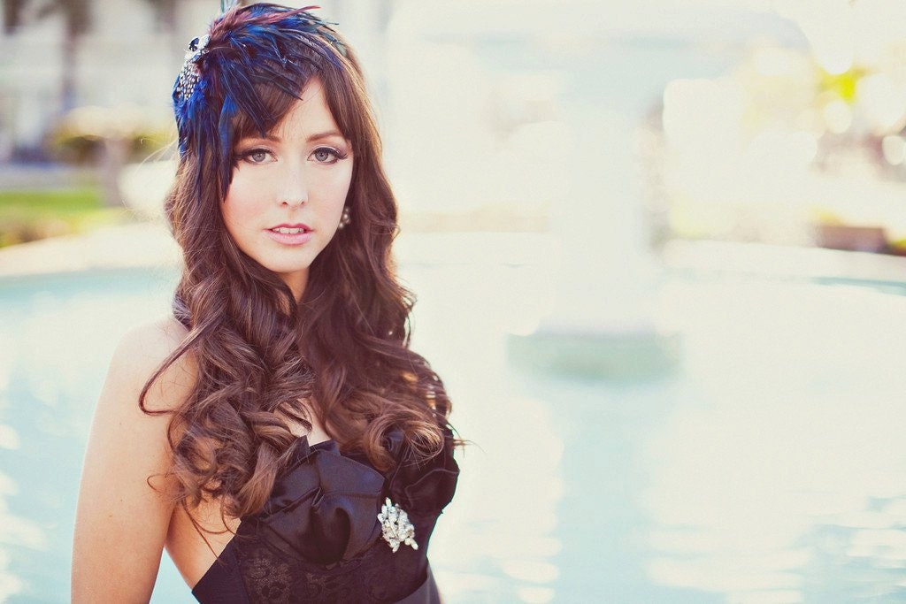 Black Satin Ruffled Lace Bustier Top with Rhinestone Brooch MADE TO ORDER