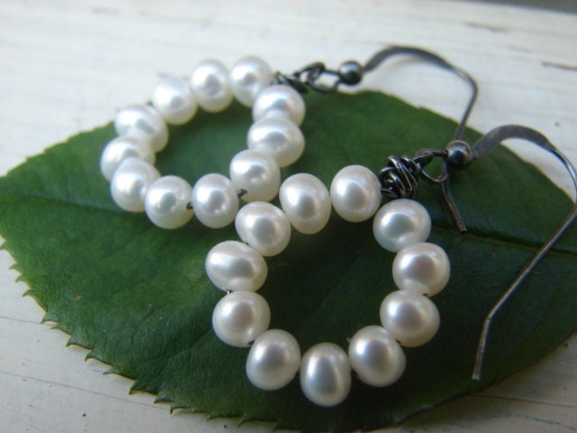 Fresh Water Pearl Loop Earrings