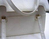 White Snakeskin Handbag by Susan Gail 1960s