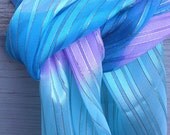 Blue Purple Gold Threaded Scarf by Echo NOS 1970s