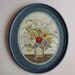 Kitschy Cottage 1940s Floral Bouquet Oval Framed Picture