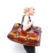 RESERVED Vintage Turkish Kilim Weekender Bag - Navajo Weekender - Oversized Leather Bag - Woven Southwestern Tapestry Bag