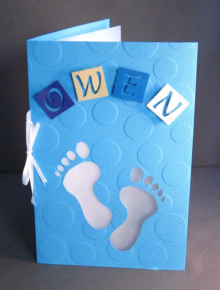 Custom Cut Paper Baby Congratulations Silhouette Art Greeting card - arwendesigns
