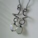 Moonstone Gemstone Earrings, Sterling Silver, Metalwork, Wire Wrapped, Bridal Wedding, White Stone, Long Dangle, Handmade, Fashion - Angelic