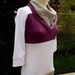 White Purple Gray Collar Shirt - size medium