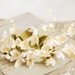 Bridal hair clip, white floral accessory, lily of the valley clip, bridal accessory - in White