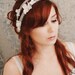 Wedding hair band, pastel blue flower headband, bridal head piece, silver hair accessories - Gossamer threads
