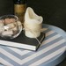 Grey and White Chevron Wood Tray