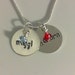 HANNAH Necklace- Wear a HAND STAMPED necklace, with the name or word of your choice, with a pearl or swarovski crystals of your choice