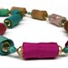 Colorful Silk Flow in a unique fiber necklace