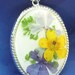 Pressed Flower Pendant, Yellow Buttercup, Resin(132)