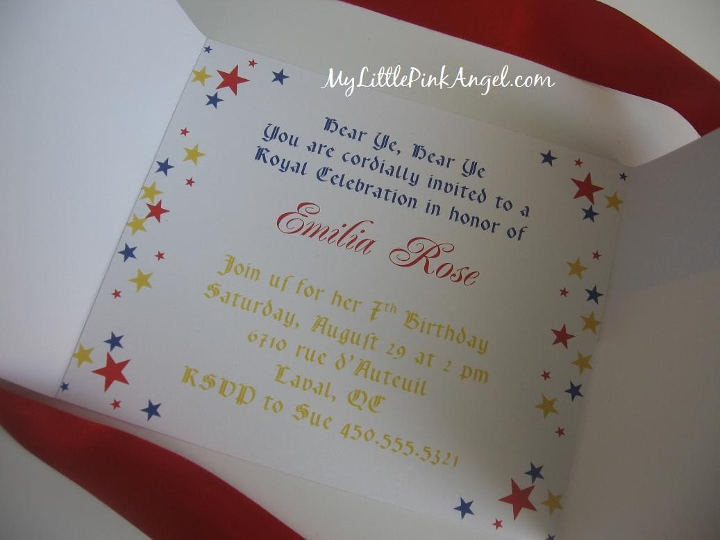 Princess Invitation ///  Handmade
