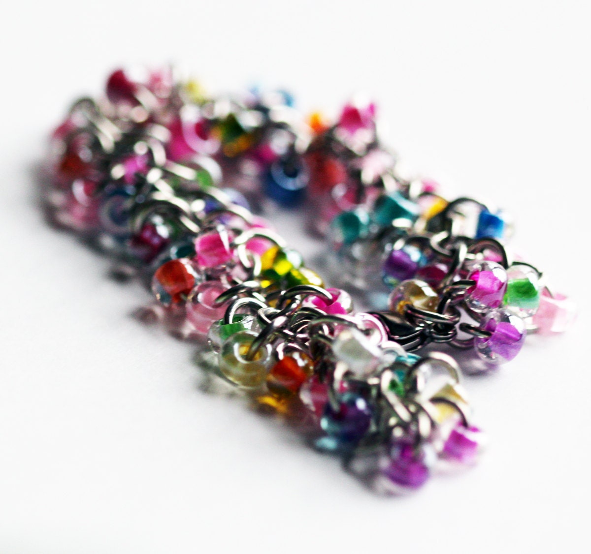 Funfetti Beaded Chainmail Bracelet