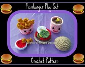 Hamburger Play Food Set Crochet Pattern