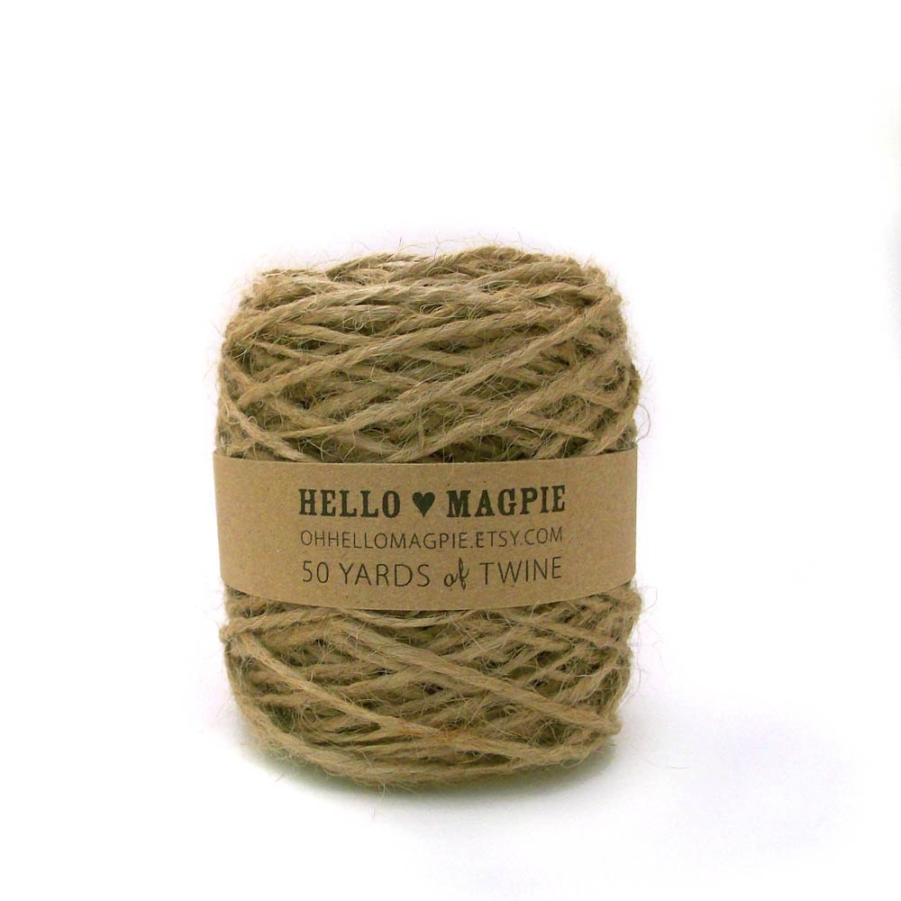 Rustic Jute Twine Spool - Natural 50 Yards Center Pull Ball