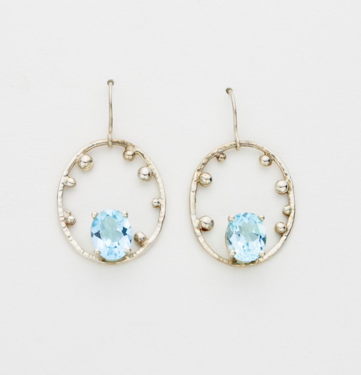 Cosmos Earrings in Blue Topaz and Sterling Silver