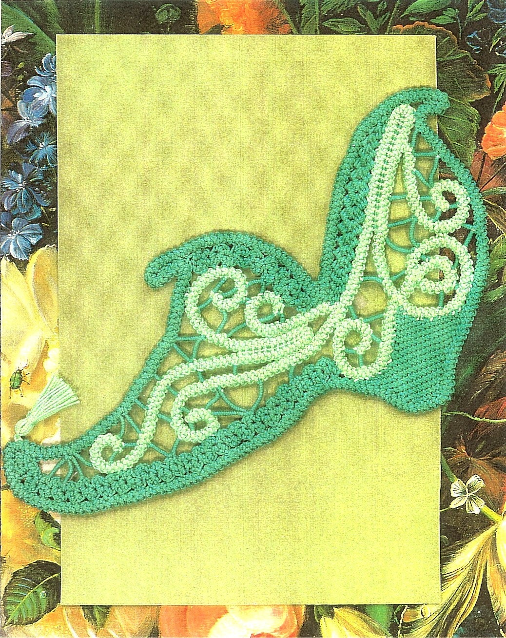 Romanian Point Lace  complete Kit - (pattern available)Turkish slipper, Needle lace