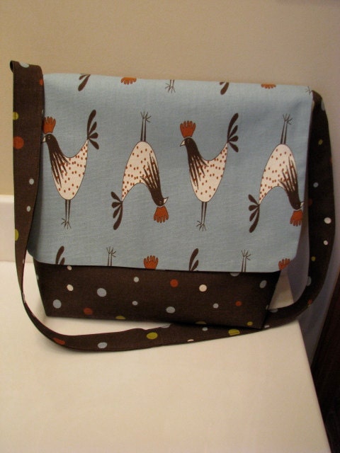 Chicken Messenger Bag Featuring Polka Dots