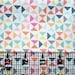 pinwheels  - pastel fabric - fat quarter - triangle fabric - geometric fabric