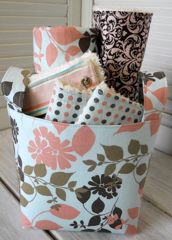 Chenille Baby Gift Set - Powder Pink and Robin Egg Blue