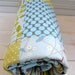 CLEARANCE 30% OFF - Patchwork Fleece Baby Blanket - Boy or Girl - Lime Green and Blue Birds