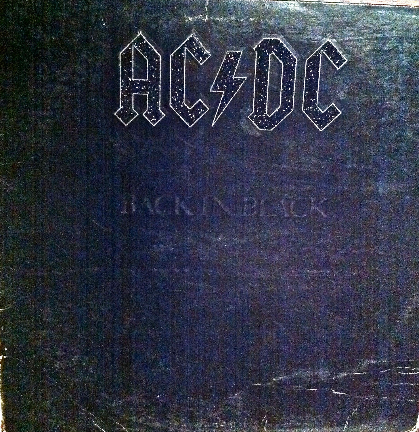 Glittered ACDC Back in Black Album