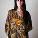 Caftan Smock Dress, Safari Print Tunic Maxi Dress, Jungle Boho Long Dress, LARGE, XL, 2XL