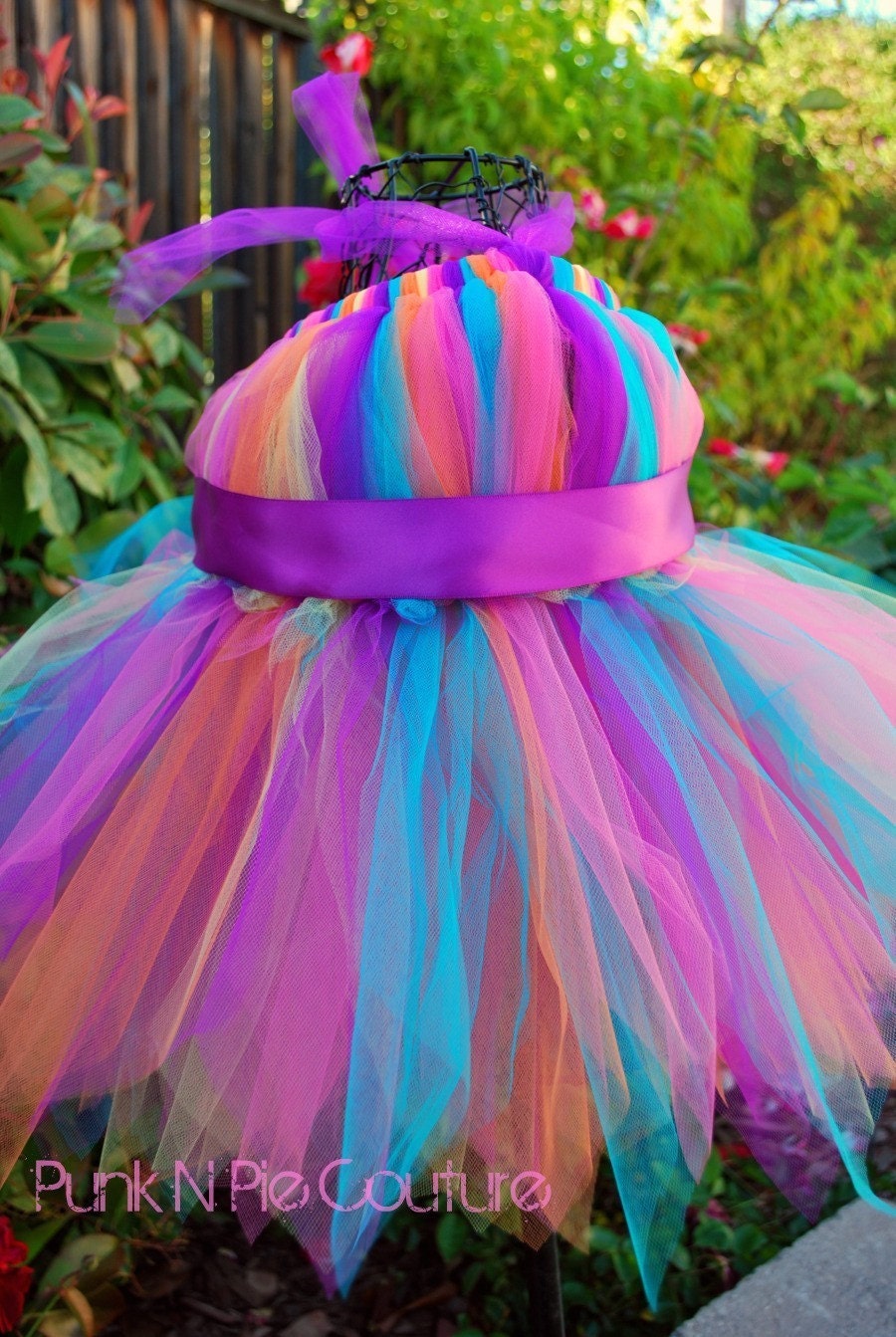 Rainbow Butterfly Fairy Pixie Cut Tutu Dress Set Infant - 5T