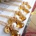 CUSTOM INITIAL AND STONE - AAA GOLDEN CITRINE CUSTOM INITIAL GOLD DISC PEARL in 14k Gold Filled Chain Necklace
