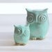 Ceramic owl home decor modern Mint julip