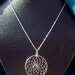 PURPLE DREAMS Sterling Silver Dream catcher necklace with amethyst - 24" long chain