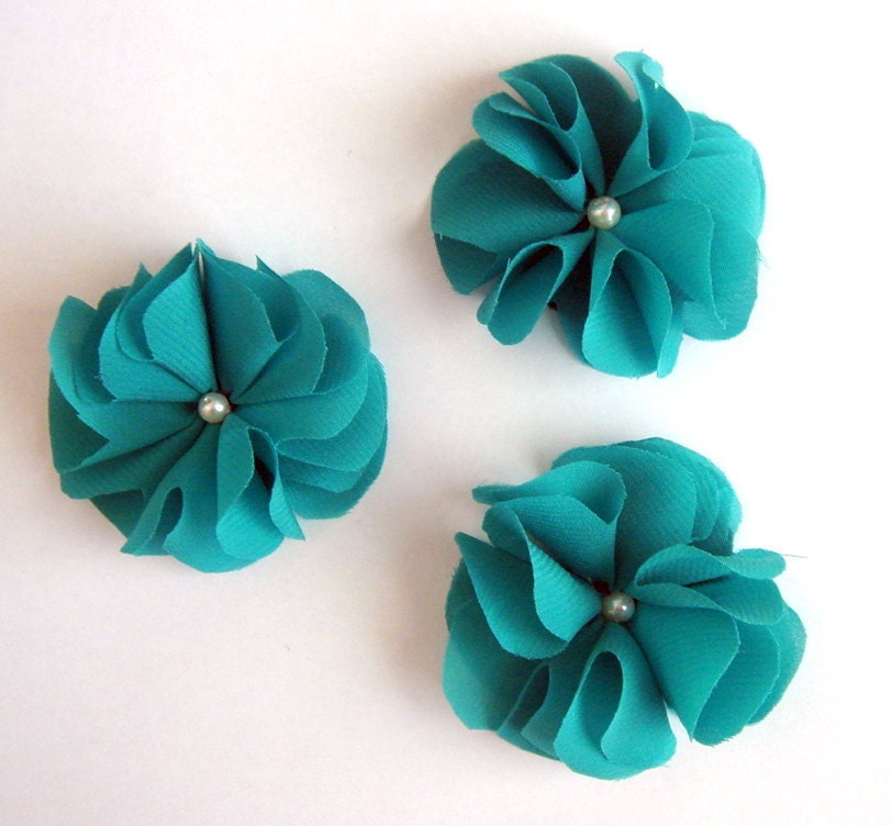Five Petal Chiffon Hair Pins DIY Tutorial