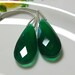 New Arrival - Matched Pair - Green ONYX Faceted Pear Briolettes