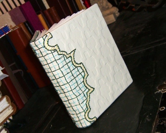 Luxary Silk Embroidered Leather Book, Moroccan design Journal