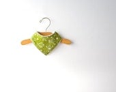 Green Robot Bib for Organic Drooling Babies Boys, Eco Friendly Bandana Bib in Lime Green