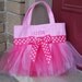 Special listing for Pamela - Embroidered Dance Bag -Pink Bag with Shades of Pink Tulle and Polka Dot Ribbon Medium Tutu Tote Bag - MDTB244