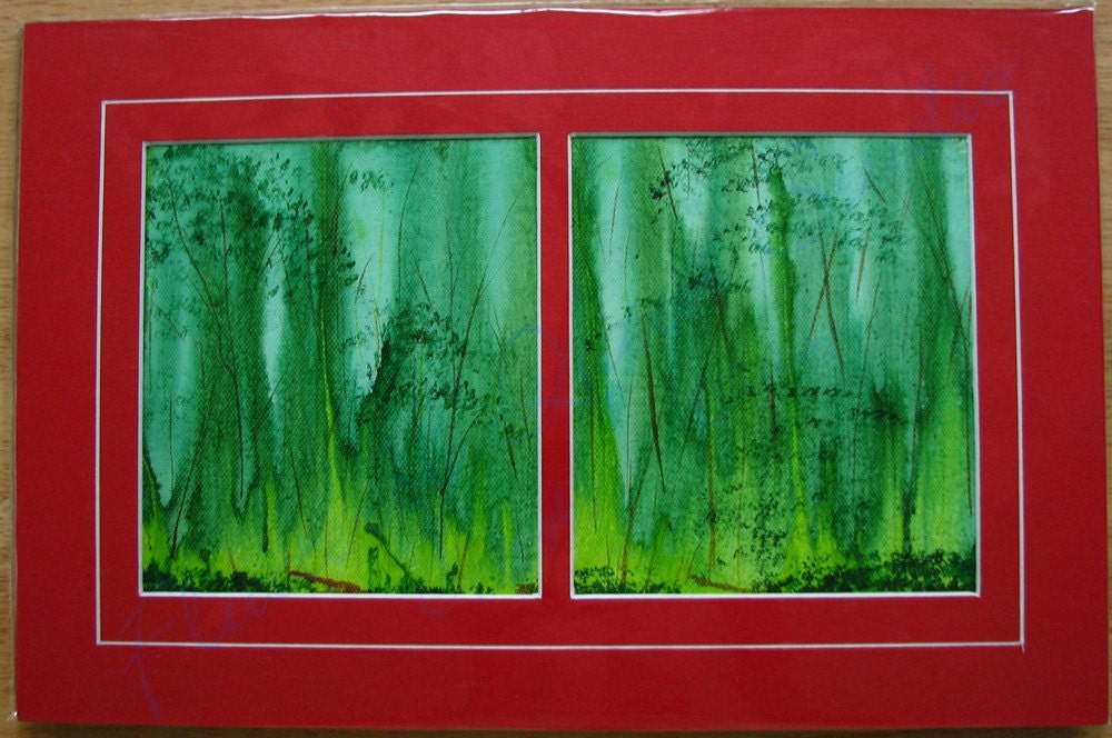 FireFly Forest ... acrylic painting ... abstract landscape ... original