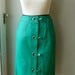 Green Leather Skirt