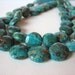 Chrysocolla Faceted Coins, Half Strand