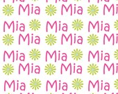 Custom Name Printed Fabric