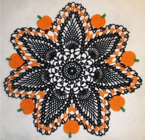 Halloween Pumpkin Doily