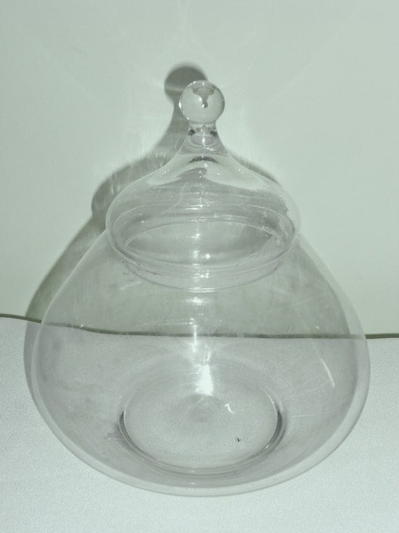 Large Vintage Glass Apothecary Jar by trixzstreasures on Etsy