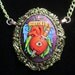 Regrets tattoo Hand Painted Cameo pendant necklace