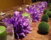 25 Grape Paper Dahlias. Napkin rings perfect for weddings, baby showers, dinner parties, home decor. Tissue paper pom pom flowers.