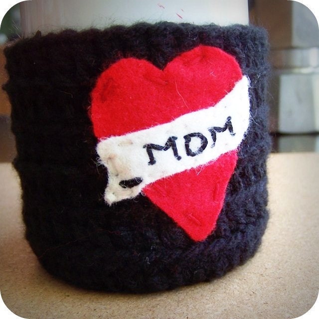 Mom tattoo funny coffee mug cozy handmade