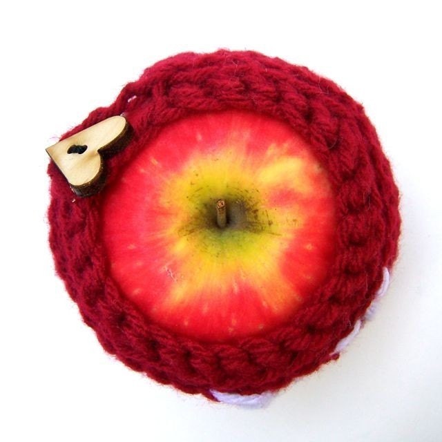 Bite Me Apple Jacket Cozy handmade