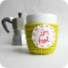 Coffee Mug Cozy Tea Cup Im Hot chartreuse red white crochet handmade cover