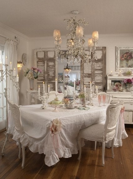 White Belgian Linen by Rachel Ashwell Shabby Chic fabric YARD 53" OR 106'' width Custom Bedding available